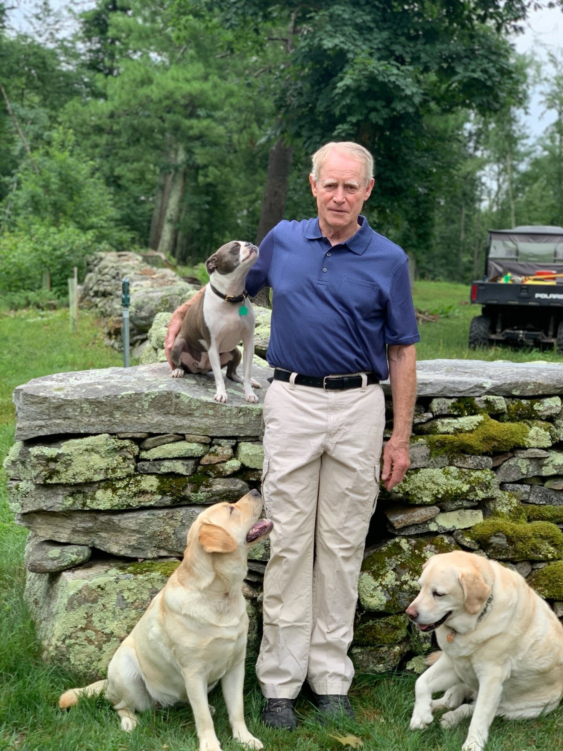 Dr. Westfall with Rose, Gracie and Elsa